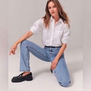 Abercrombie & Fitch ultra high rise 90’s straight leg jeans size 2L long